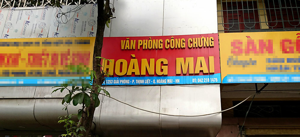 Văn phòng công chứng Hoàng Mai